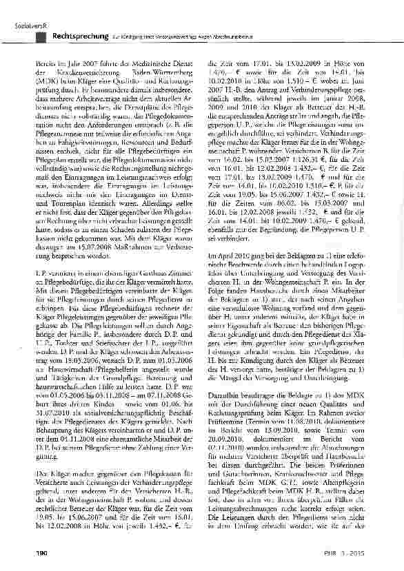 Vorschauseite 3: Zur Kündigung eines Versorgungsvertrags wegen Abrechnungsbetrug
