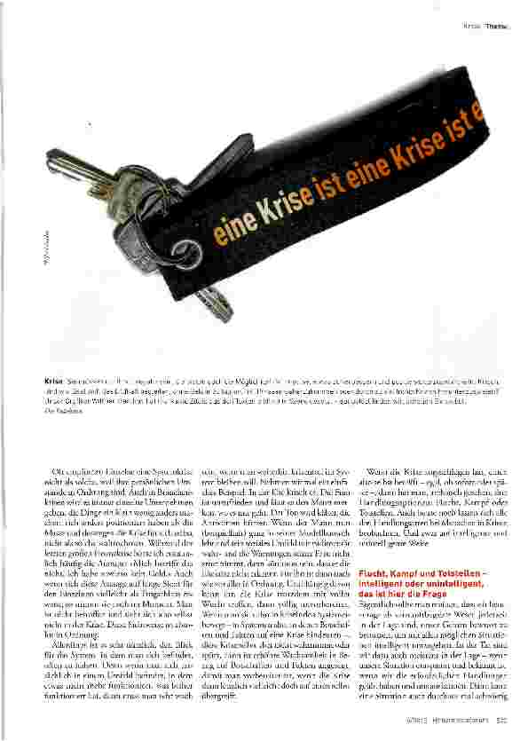 Vorschauseite 2: Krise als Chance?