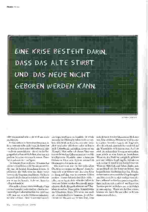 Vorschauseite 3: Krise als Chance?