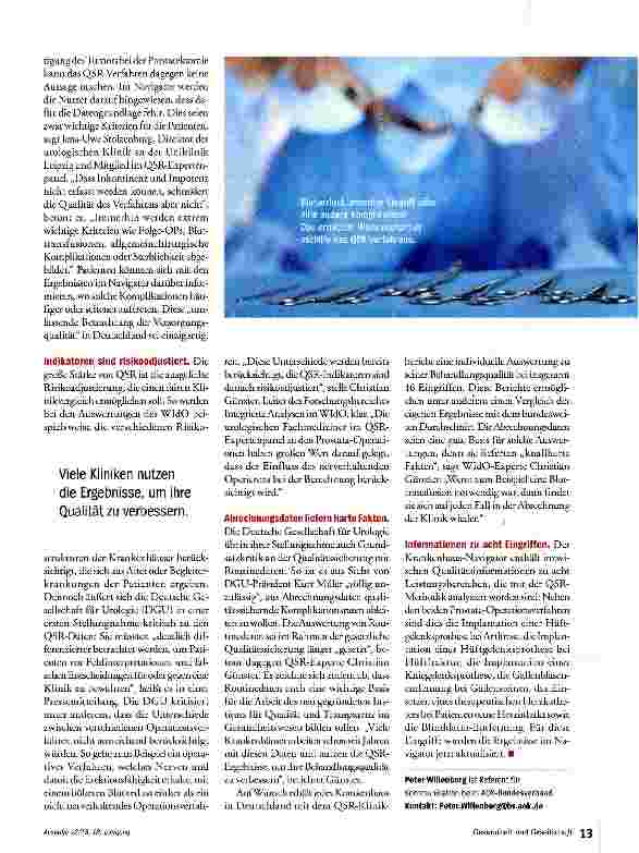 Vorschauseite 2: Klinikvergleich bei Prostata-OPs