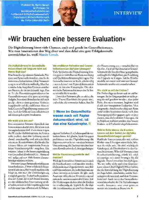 Vorschauseite 1: Wir brauchen eine bessere Evaluation