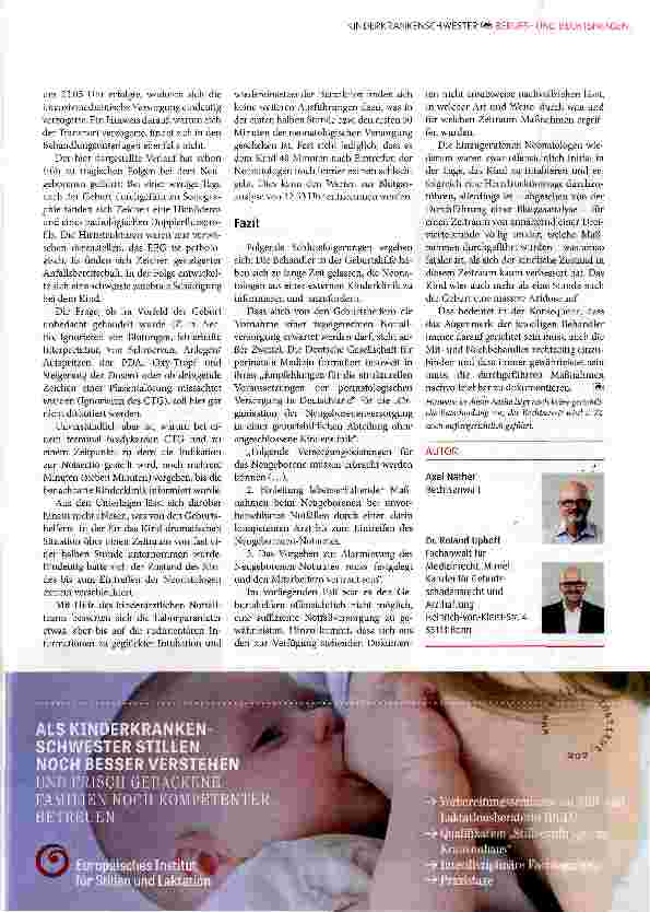 Vorschauseite 3: Zusammenarbeit und Koordination von Geburtshelfern und Neonatologen unter besonderer Berücksichtigung der Dokumentation