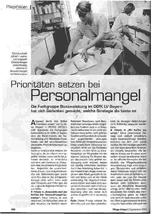 Vorschauseite 1: Prioritäten setzen bei Personalmangel