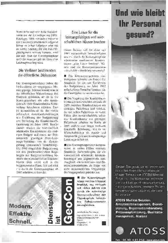 Vorschauseite 2: Warum Krankenhäuser die Konvergenzgewinnebrauchen