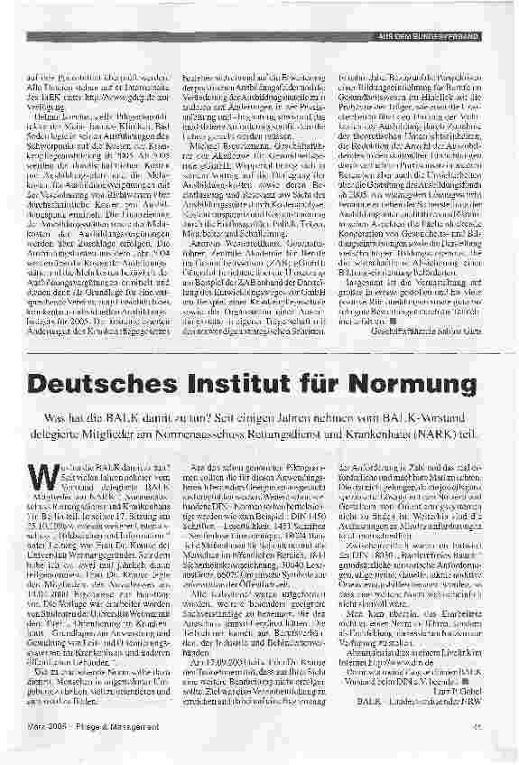 Vorschauseite 2: Finanzierung der Krankenpflegeausbildung