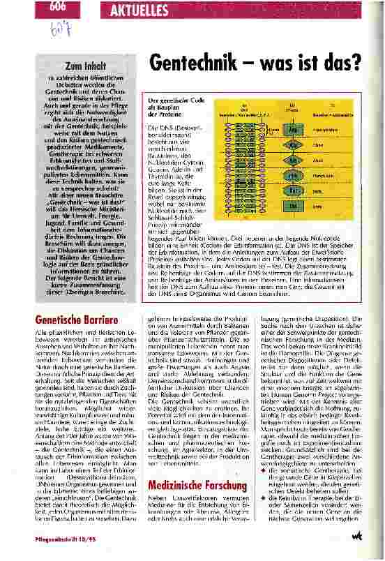 Vorschauseite 1: Gentechnik - was ist das?