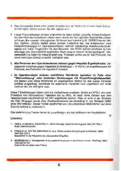 Vorschauseite 4: HIV und Hepatitis B/C: Vorsichtsmaßnahmen bei blutübertragenden Erkrankungen im Operationssaal