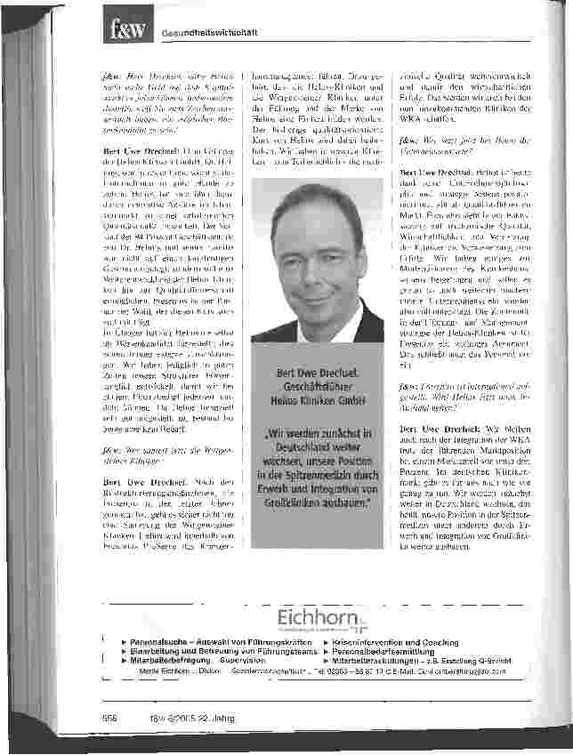 Vorschauseite 3: Fresenius kauft HeliosMotive, Perspektiven und das Echo