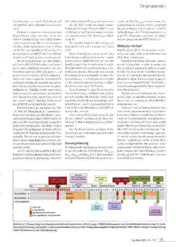 Vorschauseite 4: Ein flexibles Bronchoskop als Quelle eines Ausbruchs mit OXA-48 Carbapenemase-produzierender Klebsieila pneumoniae