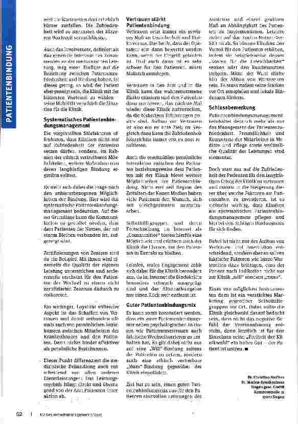 Vorschauseite 3: Zufriedene Patienten sind untreu Mit dem richtigen Mix Patienten binden