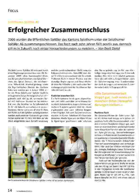 Vorschauseite 1: Erfolgreicher Zusammenschluss