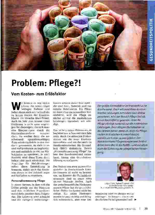 Vorschauseite 1: Problem: Pflege? !