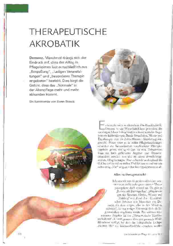 Vorschauseite 1: THERAPEUTISCHE AKROBATIK