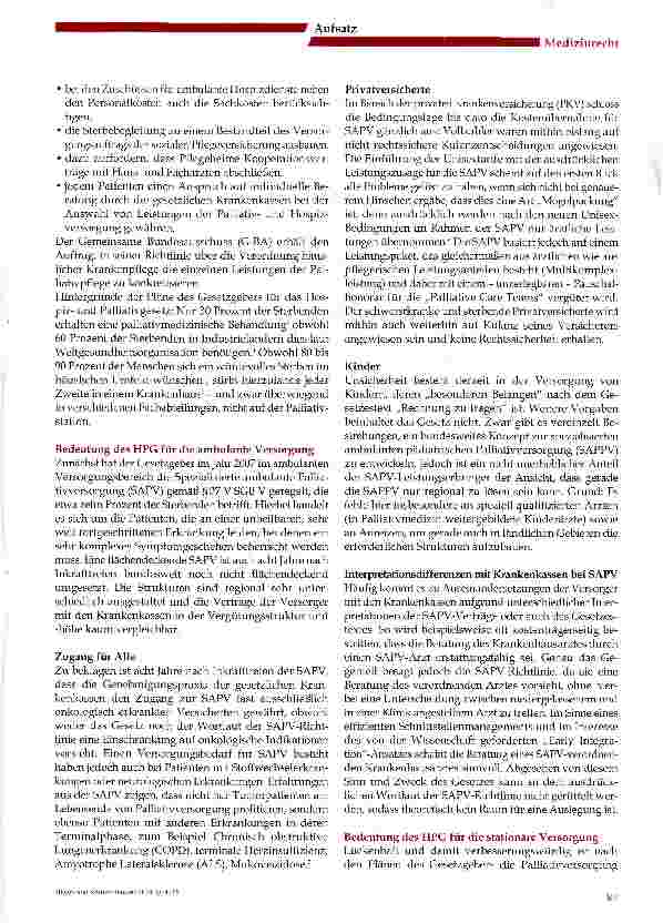 Vorschauseite 2: Hospizund Palliativgesetz: Auf dem Weg zu einer besseren Sterbekultur