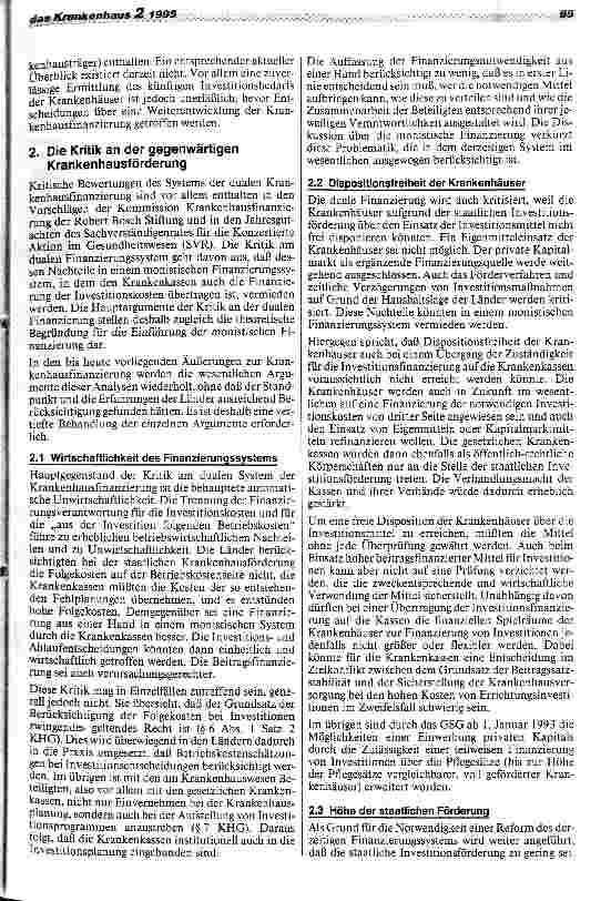 Vorschauseite 2: Weiterentwicklung der Krankenhausversorgung in Deutschland(III)