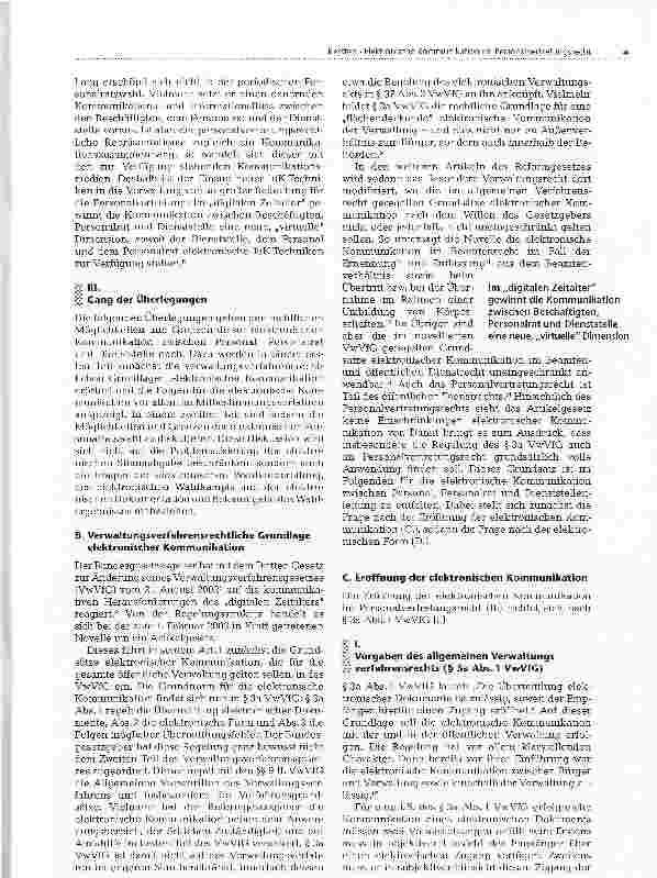 Vorschauseite 2: Elektronische Kommunikation im Personalvertretungsrecht1. TEIL: ELEKTRONISCHE KOMMUNIKATION ZWISCHEN PERSONAL, PERSONALRAT UND DIENSTSTELLE