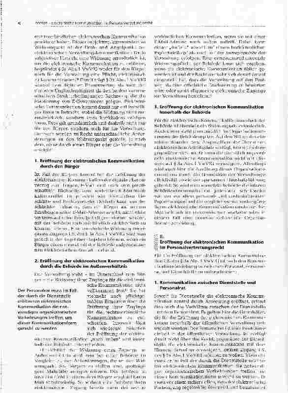 Vorschauseite 3: Elektronische Kommunikation im Personalvertretungsrecht1. TEIL: ELEKTRONISCHE KOMMUNIKATION ZWISCHEN PERSONAL, PERSONALRAT UND DIENSTSTELLE
