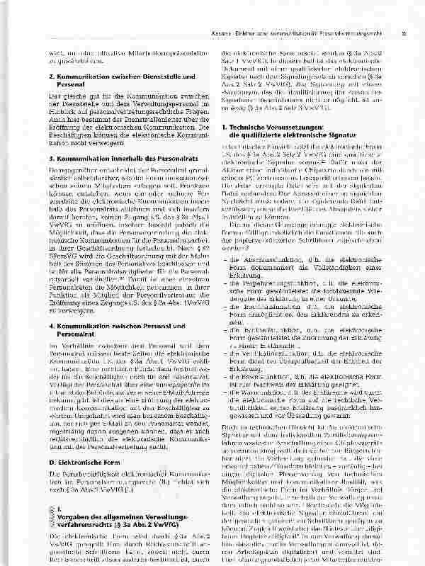 Vorschauseite 4: Elektronische Kommunikation im Personalvertretungsrecht1. TEIL: ELEKTRONISCHE KOMMUNIKATION ZWISCHEN PERSONAL, PERSONALRAT UND DIENSTSTELLE
