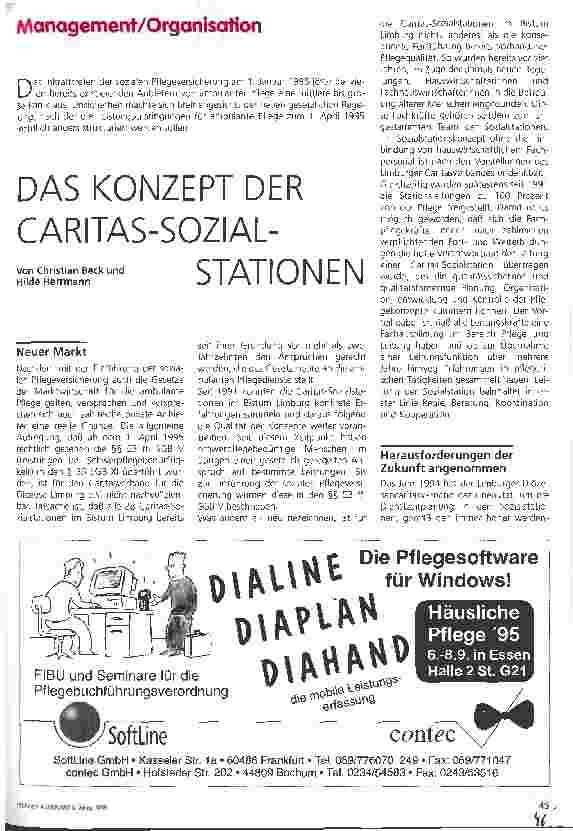 Vorschauseite 1: Das Konzept der Caritas-Sozialstationen