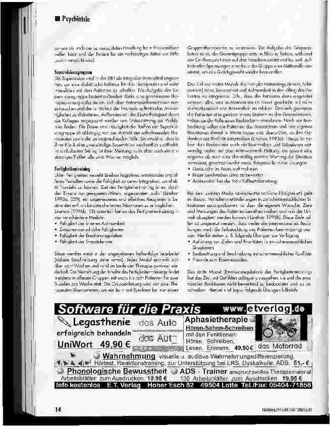 Vorschauseite 4: Die dialektisch-behaviorale Therapie (DBT) nach Marsha Linehan bei Borderline-Persönlichkeitsstörungen