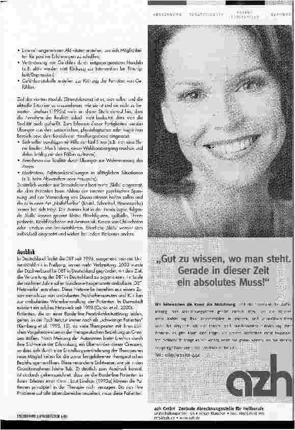 Vorschauseite 5: Die dialektisch-behaviorale Therapie (DBT) nach Marsha Linehan bei Borderline-Persönlichkeitsstörungen