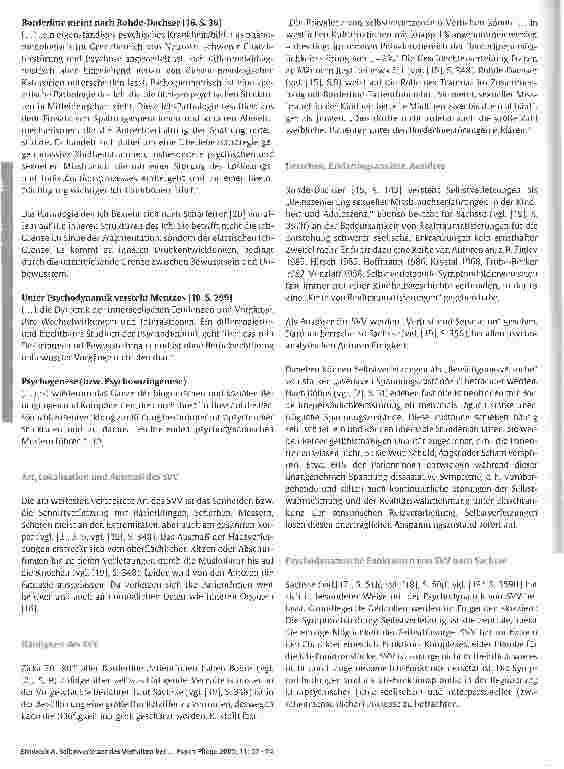 Vorschauseite 2: Selbstverletzendes Verhalten beiBorderline-Patientinnen und pflegerischer Umgangunter Berücksichtigung psychodynamischer Aspekte