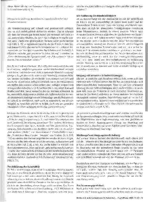 Vorschauseite 5: Selbstverletzendes Verhalten beiBorderline-Patientinnen und pflegerischer Umgangunter Berücksichtigung psychodynamischer Aspekte