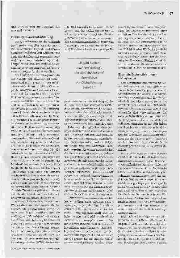 Vorschauseite 2: Geiz macht krankmedico international stellt den ersten alternativen Weltgesundheitsbericht vor