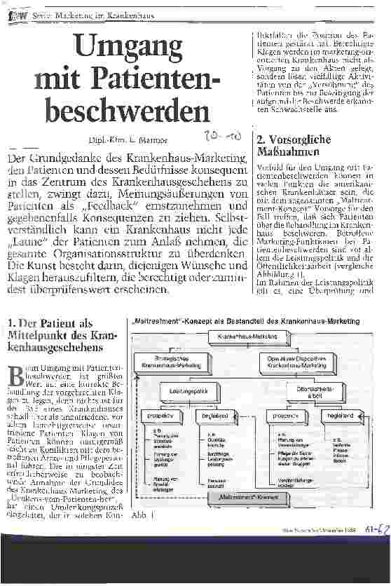 Vorschauseite 1: Umgang mit Patientenbeschwerden