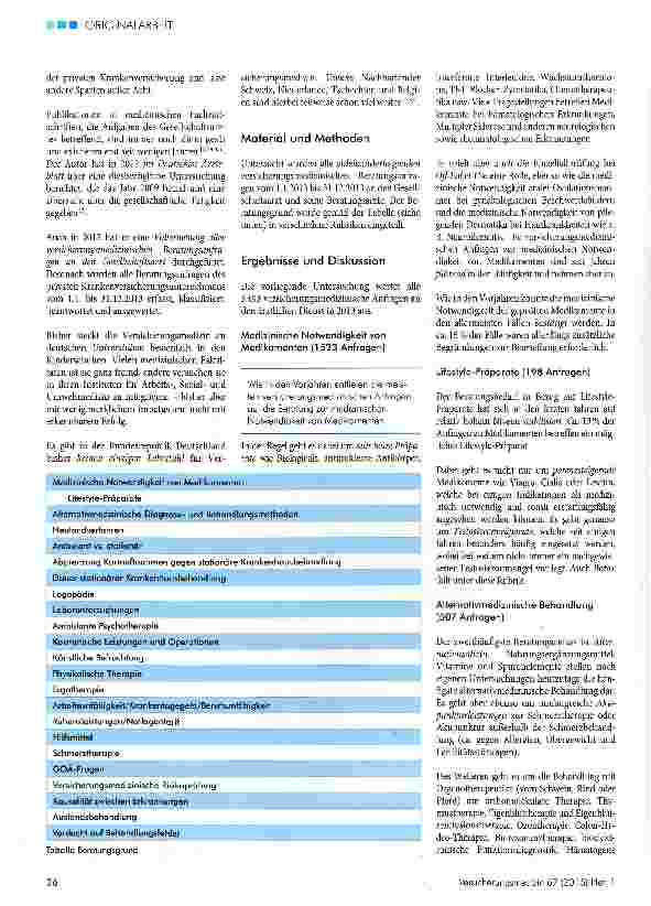 Vorschauseite 2: Versicherungsmedizinische Beratung in der PKV-welche Fragen stellen private Krankenversicherer ihrem Gesellschaftsarzt?
