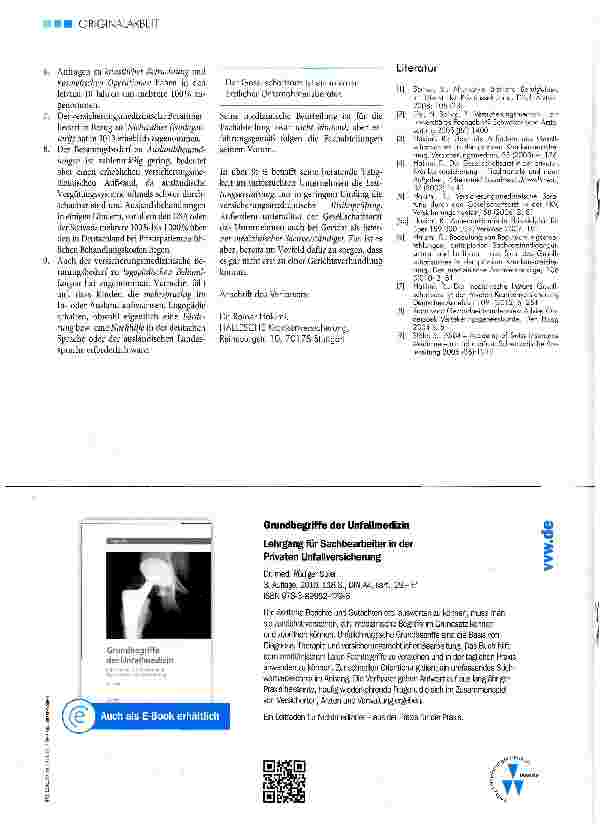 Vorschauseite 6: Versicherungsmedizinische Beratung in der PKV-welche Fragen stellen private Krankenversicherer ihrem Gesellschaftsarzt?