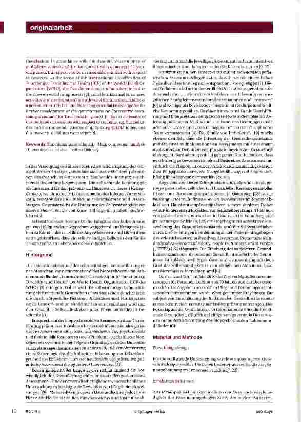 Vorschauseite 2: Fragebogen zur Erfassung der funktionalen Gesundheit von zu Hause lebenden älteren Menschen