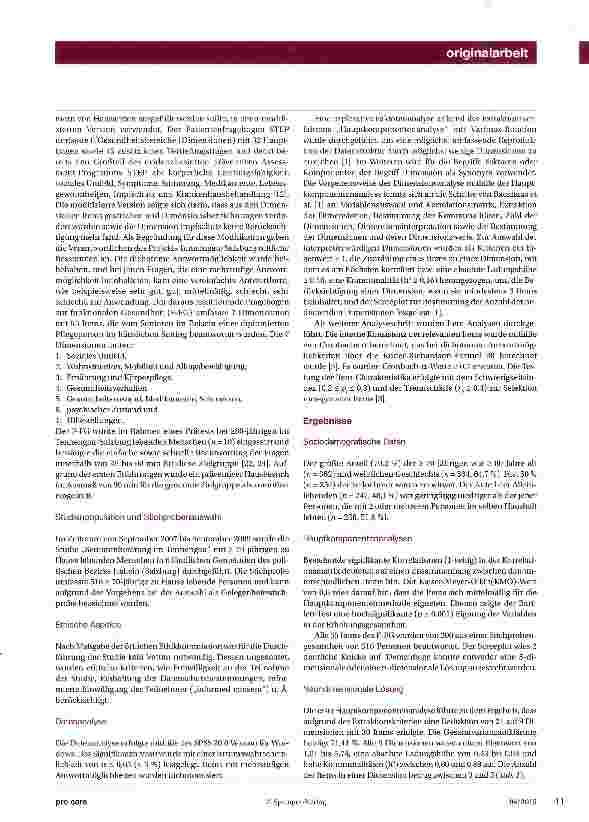 Vorschauseite 3: Fragebogen zur Erfassung der funktionalen Gesundheit von zu Hause lebenden älteren Menschen