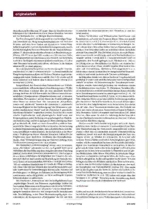 Vorschauseite 6: Fragebogen zur Erfassung der funktionalen Gesundheit von zu Hause lebenden älteren Menschen
