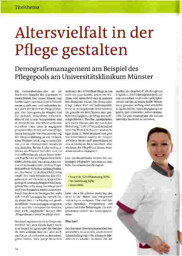 Vorschauseite 1: Altersvielfalt in der Pflege gestalten