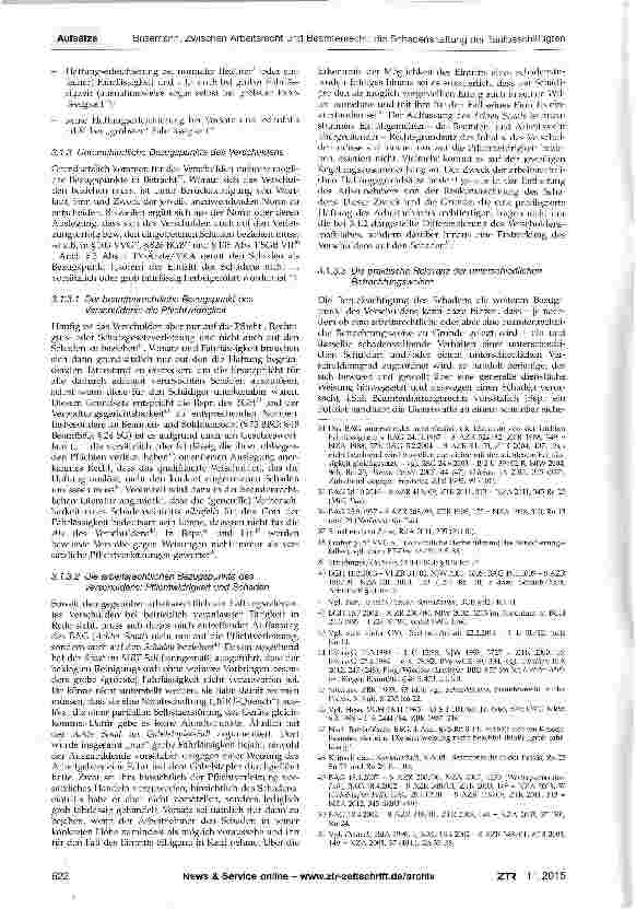 Vorschauseite 4: Zwischen Arbeitsrecht und Beamtenrecht: die Schadens-haftung der Tarifbeschäftigten des öffentlichen Dienstes