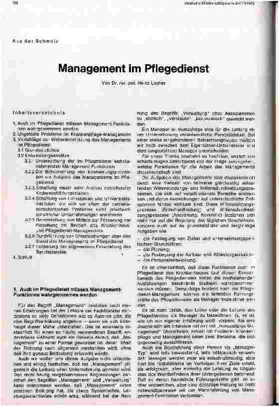 Vorschauseite 1: Management im Pflegedienst