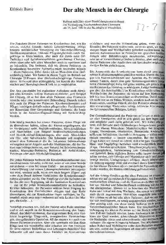 Vorschauseite 1: Der alte Mensch in der Chirurgie