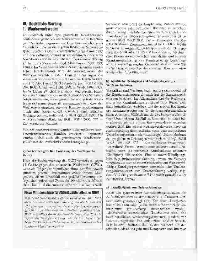 Vorschauseite 2: Zusatzversicherungen - ein Modell für die Zusammenarbeit zwischen gesetzlicherund privater Krankenversicherung? Darstellung anhand Wettbewerbs-, sozialund datenschutzrechtlicher B…
