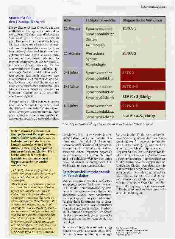 Vorschauseite 3: Frühe Diagnose sprachlicher Entwicklungsstörungen*