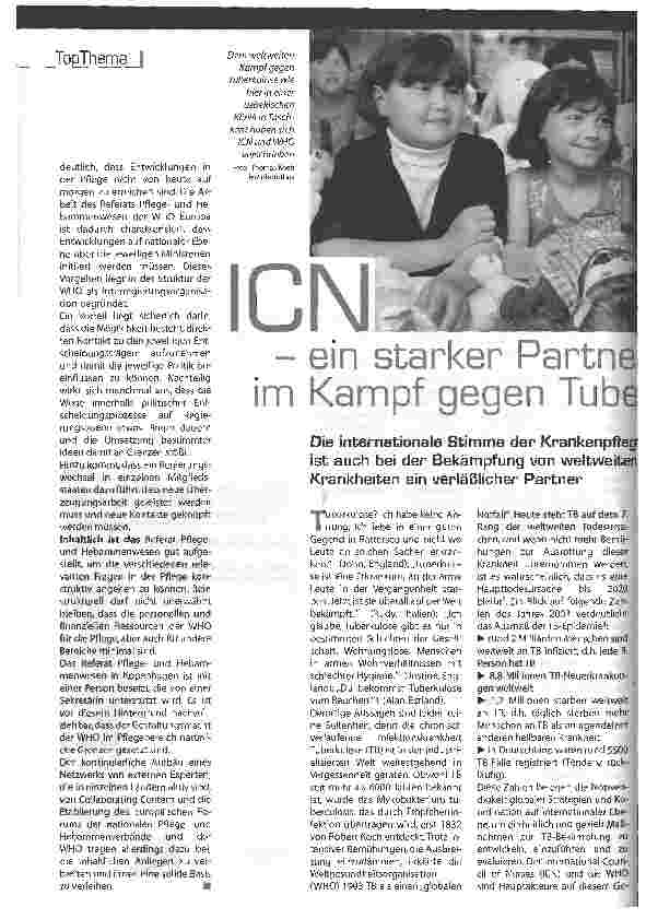 Vorschauseite 1: ICNein starker Partne im Kampf gegen Tuberkulose