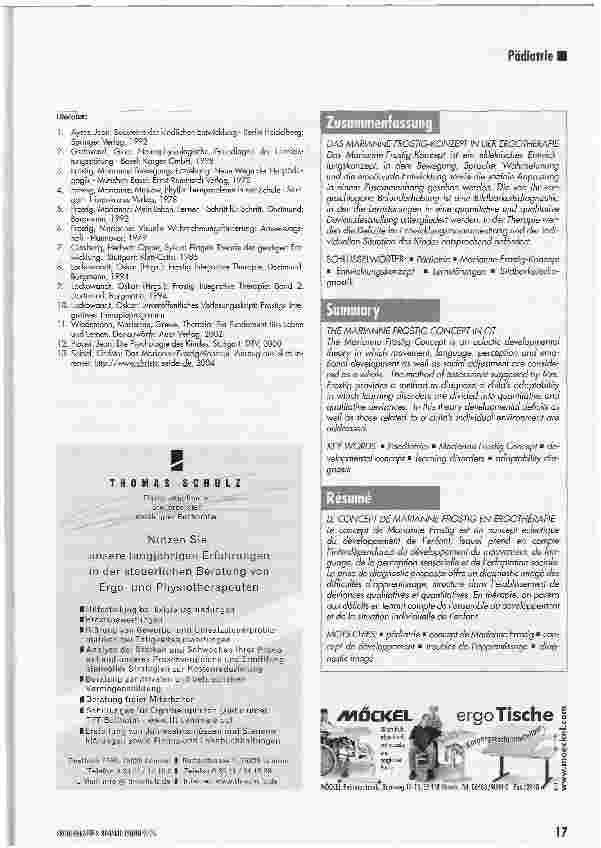 Vorschauseite 4: Das Marianne-Frostig-Konzept in der Ergotherapie Teil II: Das therapeutische Konzept