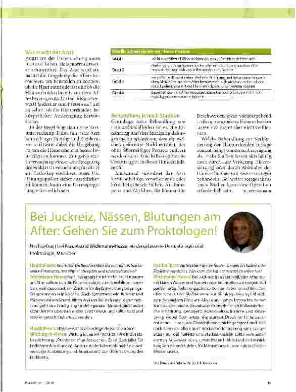 Vorschauseite 2: Vergrößerte Hämorrhoiden Schon erste Anzeichen abklären lassen