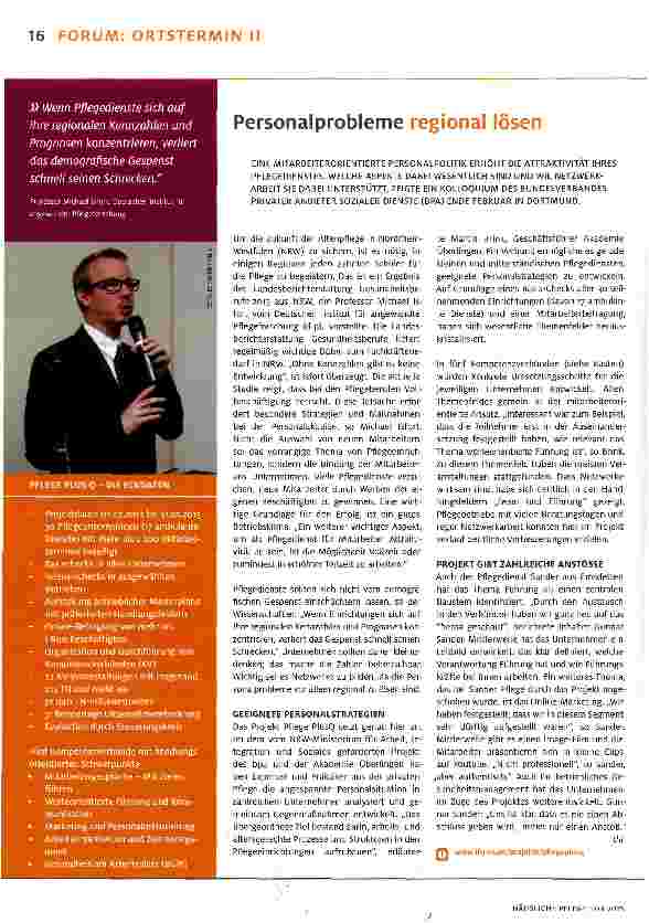 Vorschauseite 1: Personalprobleme regional lösen