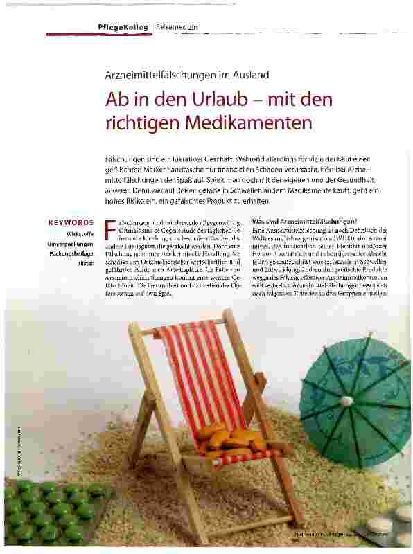 Vorschauseite 1: Ab in den Urlaub - mit den richtigen Medikamenten