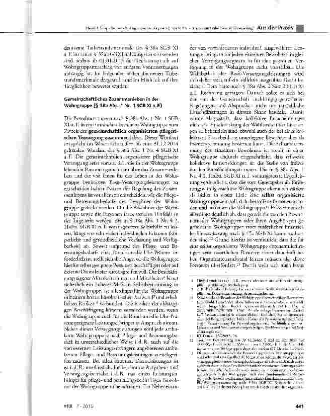 Vorschauseite 3: Der neue Wohngruppenzuschlag nach § 38a SGB XI - Bravourstück oder Verschlimmbesserung?