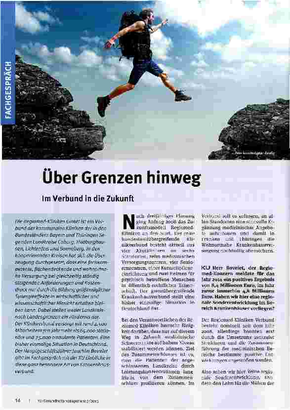 Vorschauseite 1: Über Grenzen hinweg Im Verbund in die Zukunft