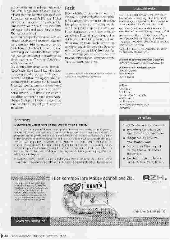 Vorschauseite 5: E-Learning für Logopädlnnen - Zukunftsvision oder Realität?