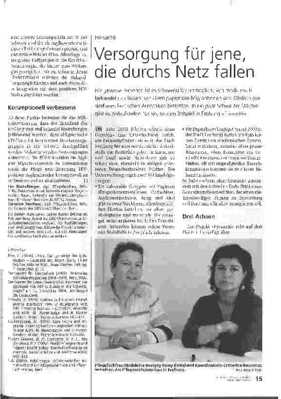 Vorschauseite 1: Versorgung für jene, die durchs Netz fallen