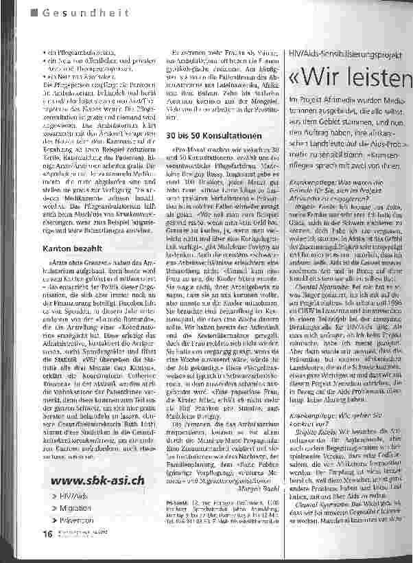 Vorschauseite 2: Versorgung für jene, die durchs Netz fallen